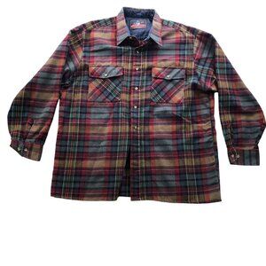 Vintage Backpacker Sportswear Mens Shirt Size XL Plaid Flannel Button Up Classic
